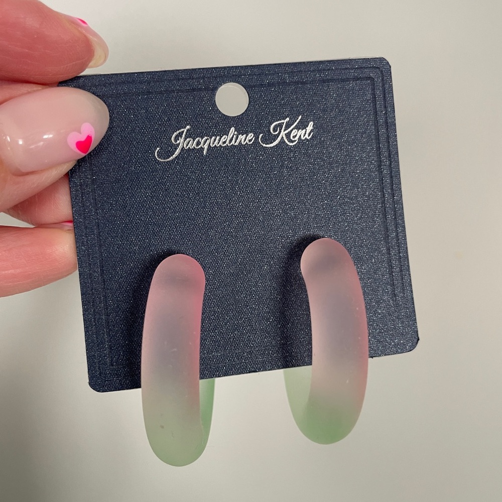 Jacqueline Kent Multicolour Frosted Hoop Earrings